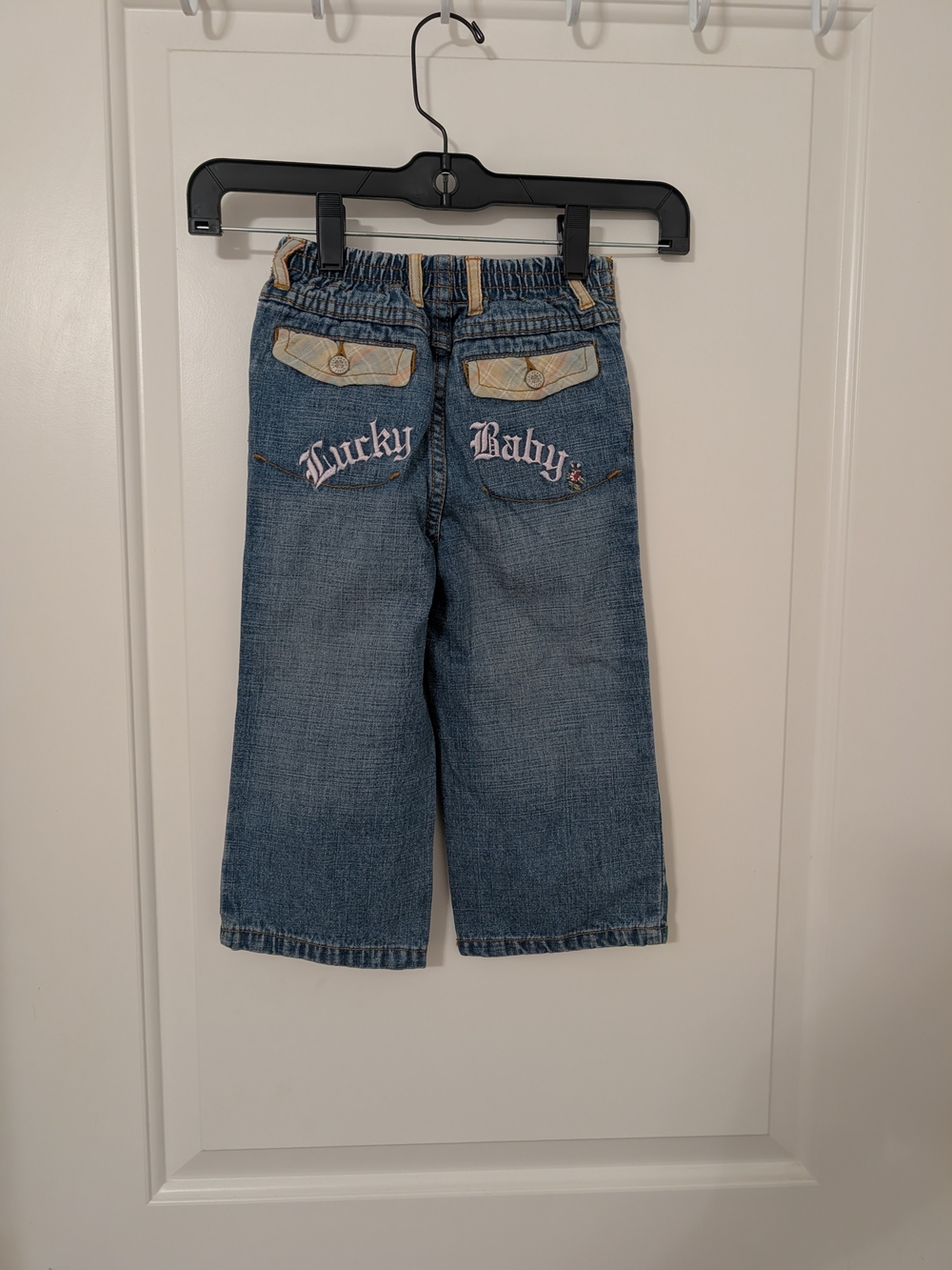 Lucky Brand Baby 24M Embroidered Lucky Baby Wide Leg Jeans Y2K